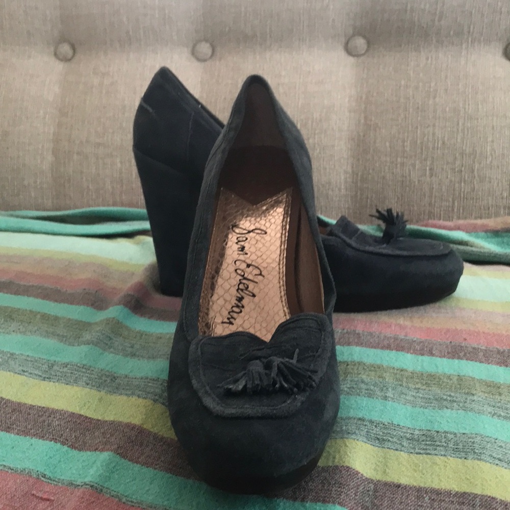 Sam Edelman blue suede loafer pumps sz 9.5